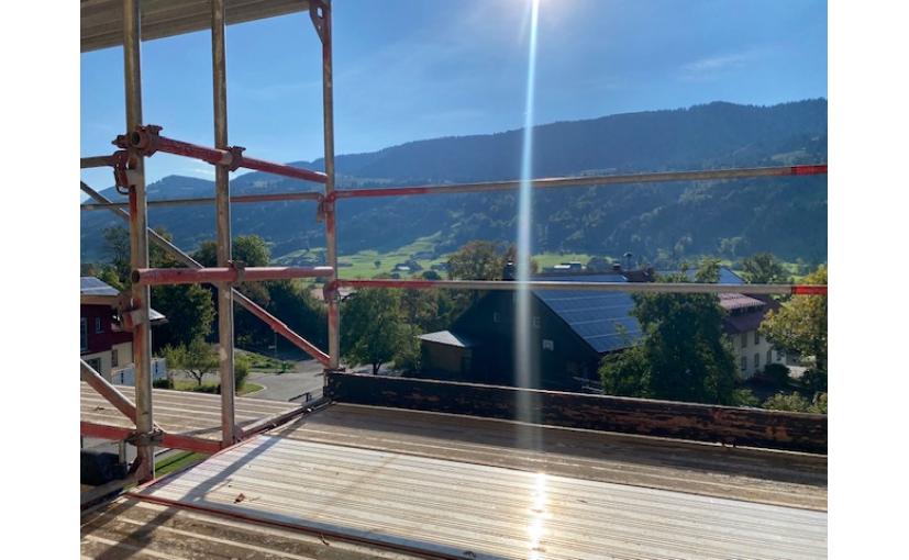 Blick aus dem Wohnbereich