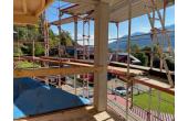 Blick zum Balkon
